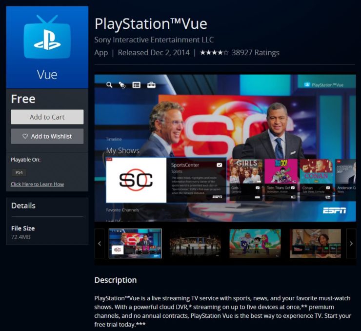 PlayStation ™ Vue sur PS4 - stream NFL games live "width =" 740 "height =" 678 "/> 
 
<figcaption class=