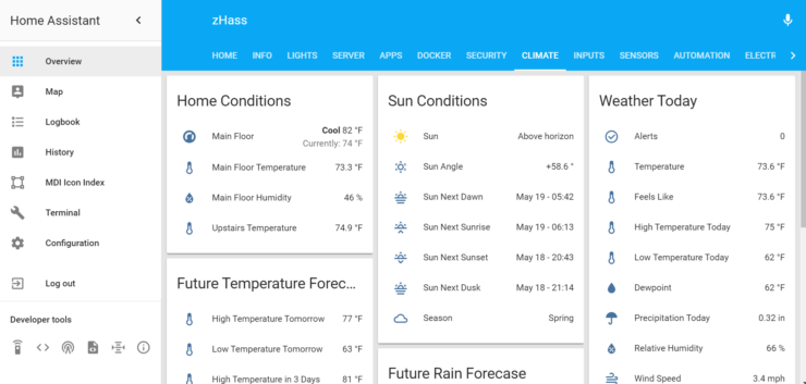 Capture d'écran de Home Assistant
