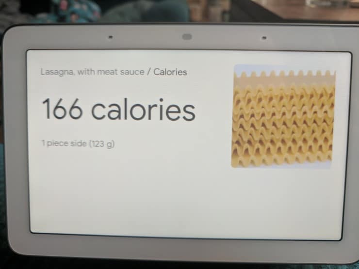 Estimer le contenu calorique des aliments à l'aide de Google Home
