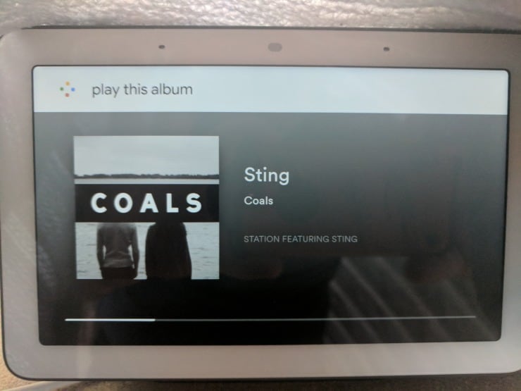 jouer cet album google home command