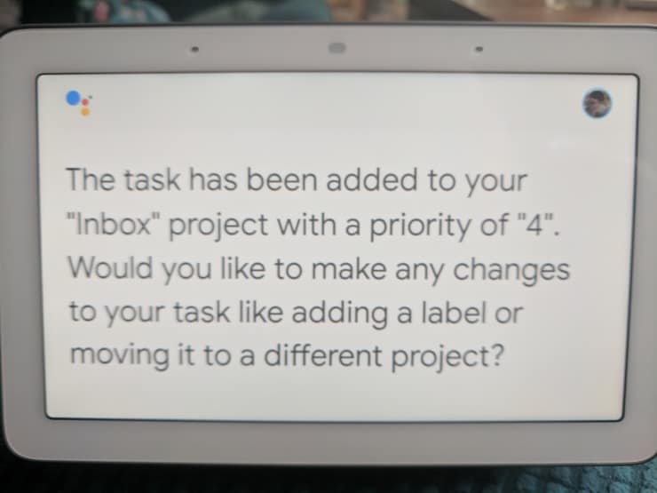 parler à un todoist via des appareils Google Home